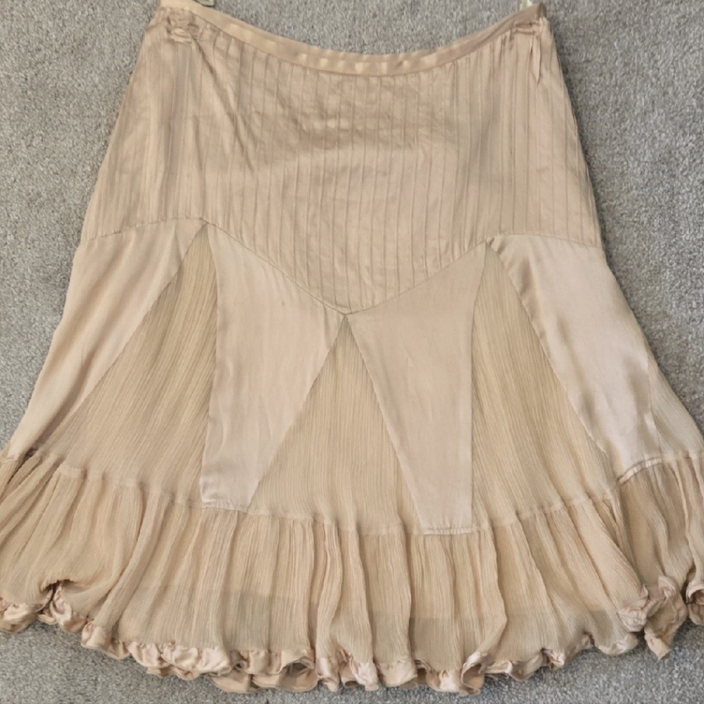 Banana Republic Tan Or Gold A-Line Skirt